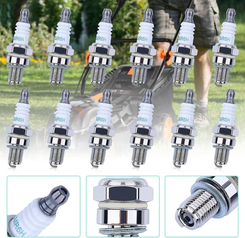 Adefol 12 Pack CMR6H Spark Plugs, Spark Plug for Stihl FS40 FS40C FS56 FS56RC FS90 FS90R FS100 FS110 HL90 HL110 HT100 KM90 Trimmer Weedeater BR500 BR550 BR600 Blower, CMR6H Spark Plug for NGK 3365 - Image 5